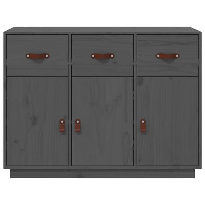 vidaXL Buffet bas gris 100x40x75 cm Bois de pin massif