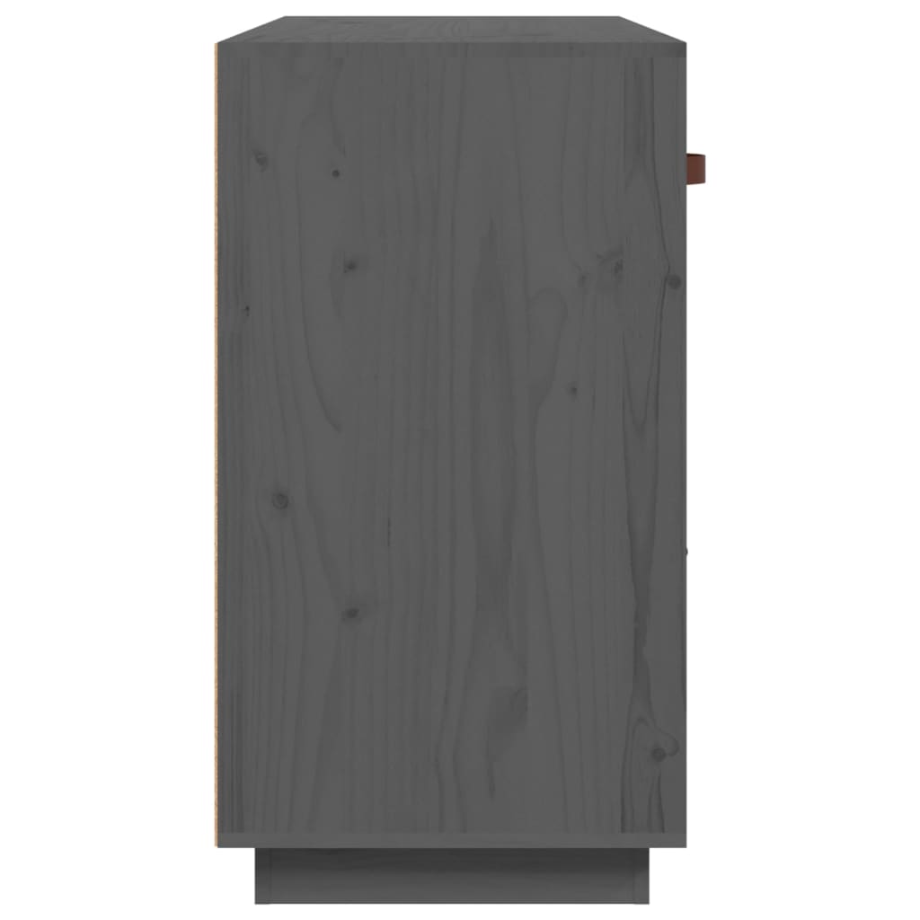 vidaXL Buffet bas gris 100x40x75 cm Bois de pin massif