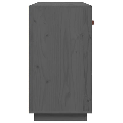 vidaXL Buffet bas gris 100x40x75 cm Bois de pin massif