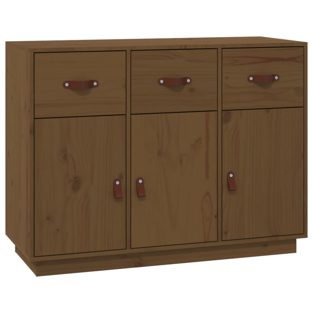 vidaXL Bahut marron miel 100x40x75 cm Bois de pin massif