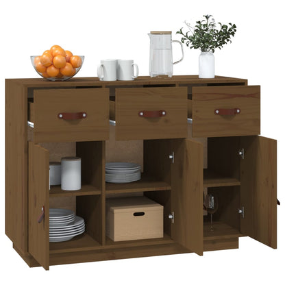 vidaXL Bahut marron miel 100x40x75 cm Bois de pin massif