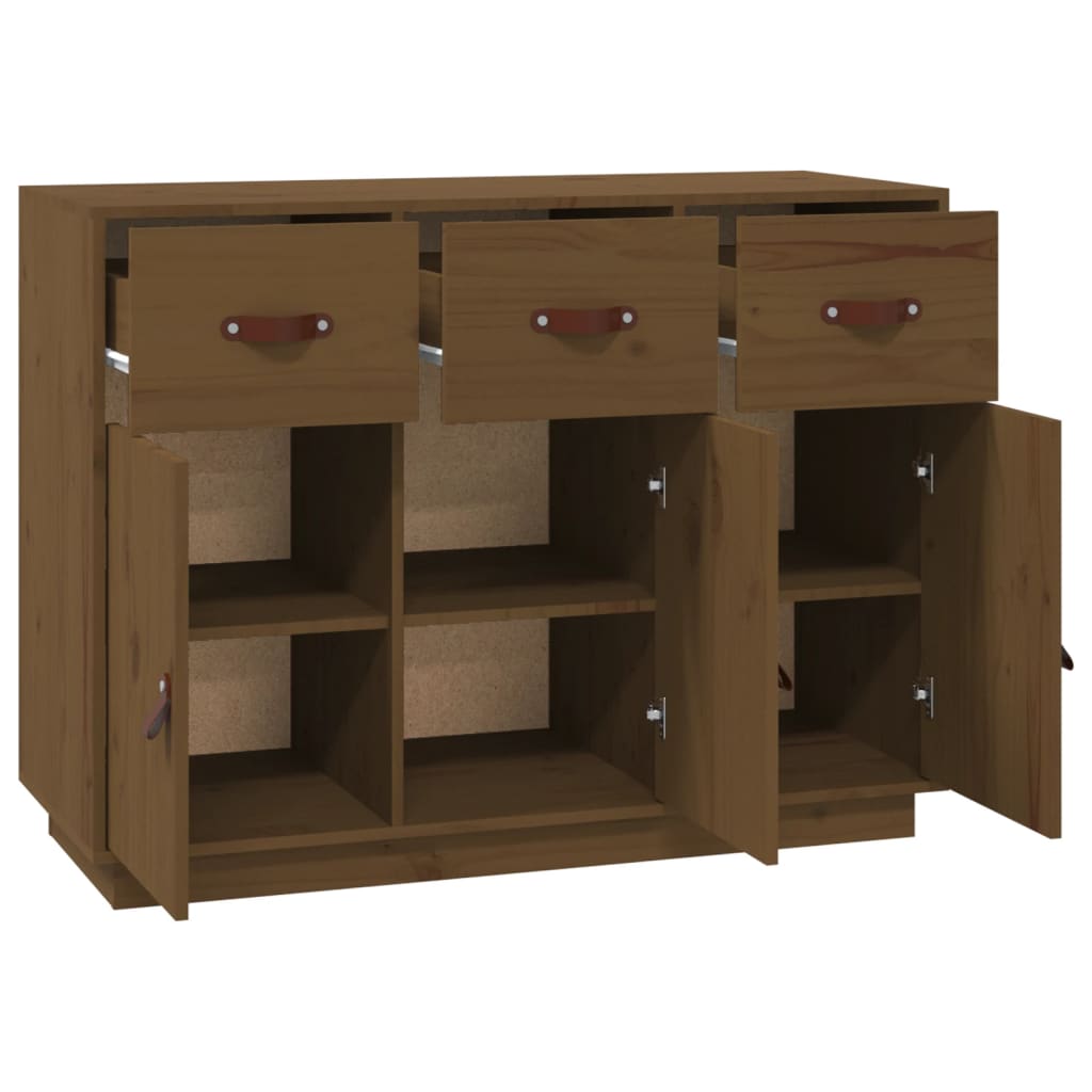 vidaXL Bahut marron miel 100x40x75 cm Bois de pin massif