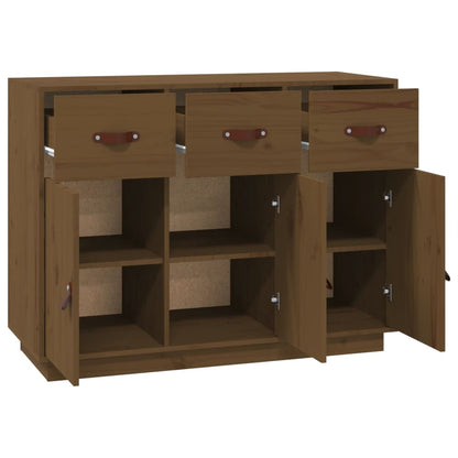vidaXL Bahut marron miel 100x40x75 cm Bois de pin massif