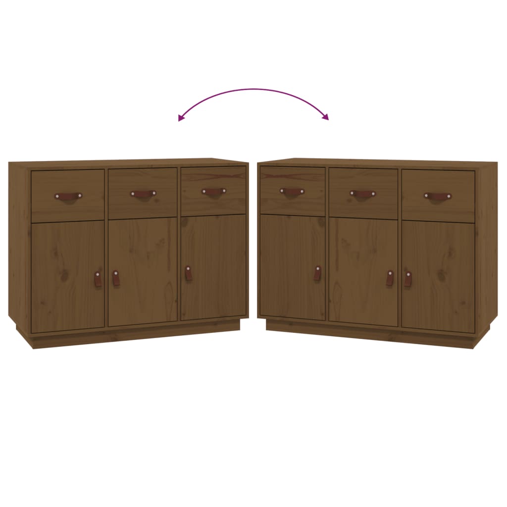 vidaXL Bahut marron miel 100x40x75 cm Bois de pin massif