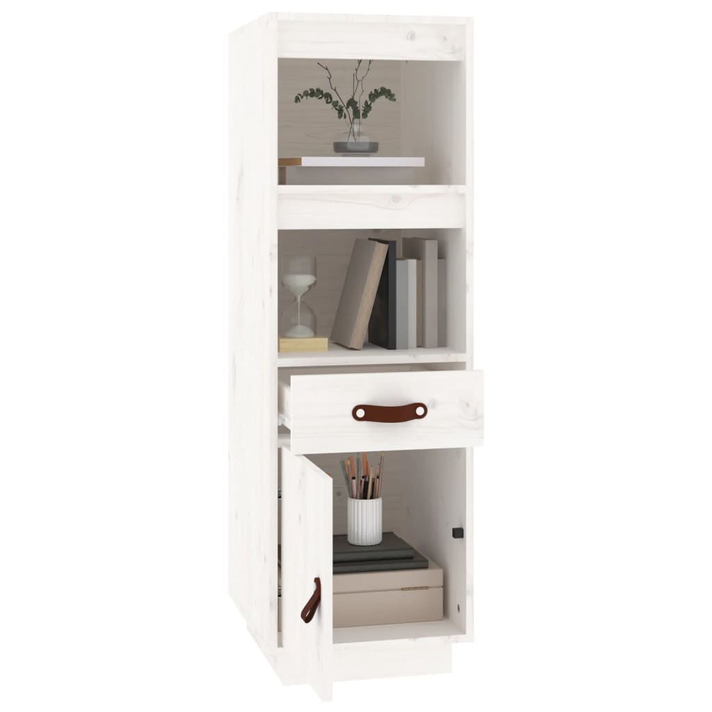 vidaXL Highboard blanc 34x40x108,5 cm pin massif
