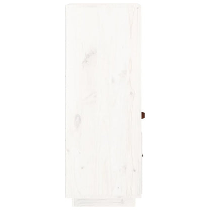Highboard Weiß 34x40x108,5 cm Massivholz Kiefer