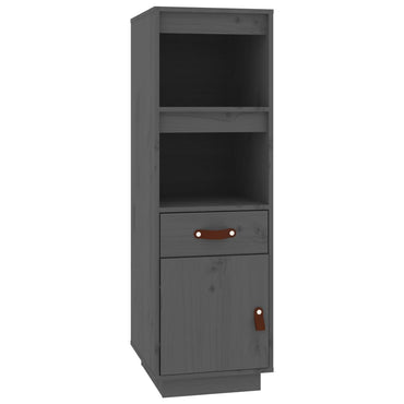vidaXL Bahut haut gris 34x40x108,5 cm bois de pin massif