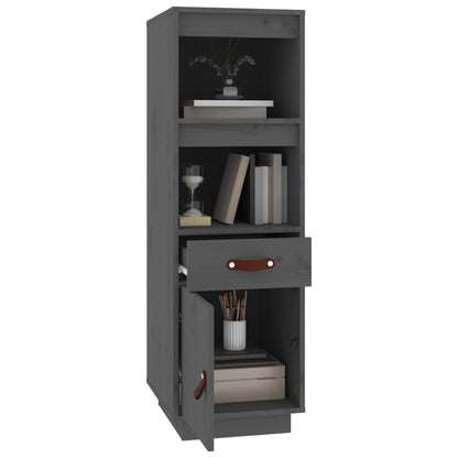 vidaXL Bahut haut gris 34x40x108,5 cm bois de pin massif