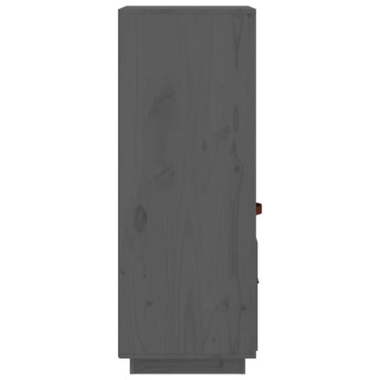 vidaXL Bahut haut gris 34x40x108,5 cm bois de pin massif