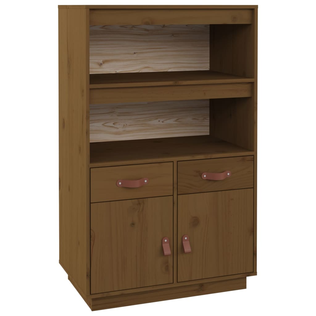 vidaXL Bahut miel marron 67x40x108,5 cm pin massif