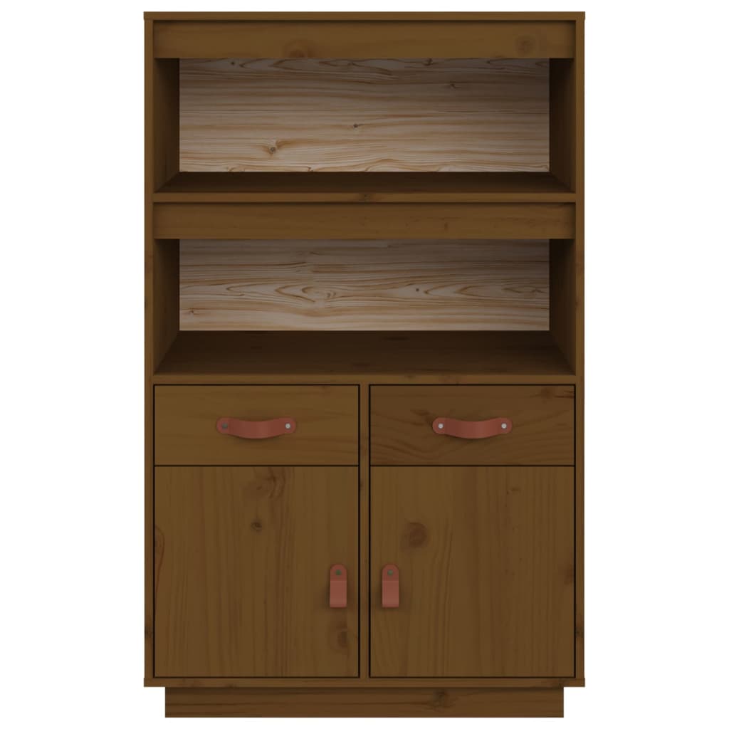 vidaXL Bahut miel marron 67x40x108,5 cm pin massif