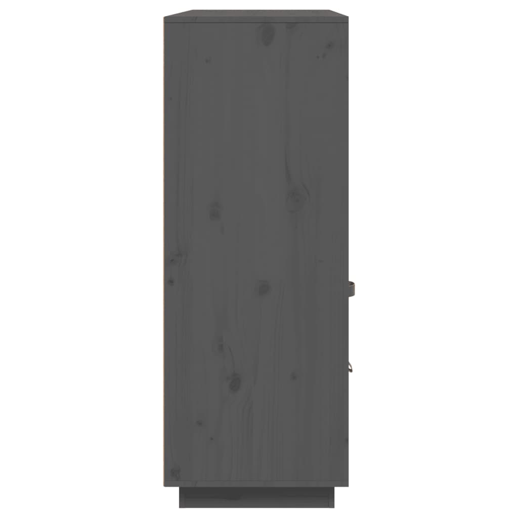 vidaXL Highboard gris 100x40x108,5 cm Bois de pin massif