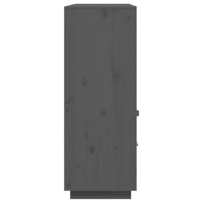 vidaXL Highboard gris 100x40x108,5 cm Bois de pin massif