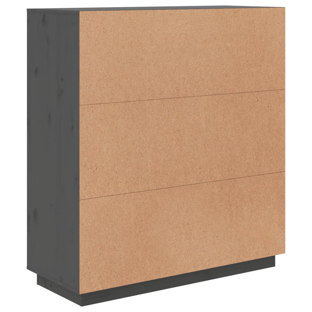 vidaXL Highboard gris 100x40x108,5 cm Bois de pin massif