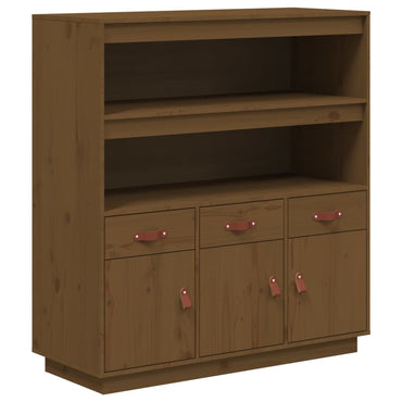 vidaXL Highboard marron miel 100x40x108,5 cm pin massif