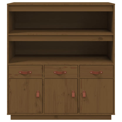 vidaXL Highboard marron miel 100x40x108,5 cm pin massif