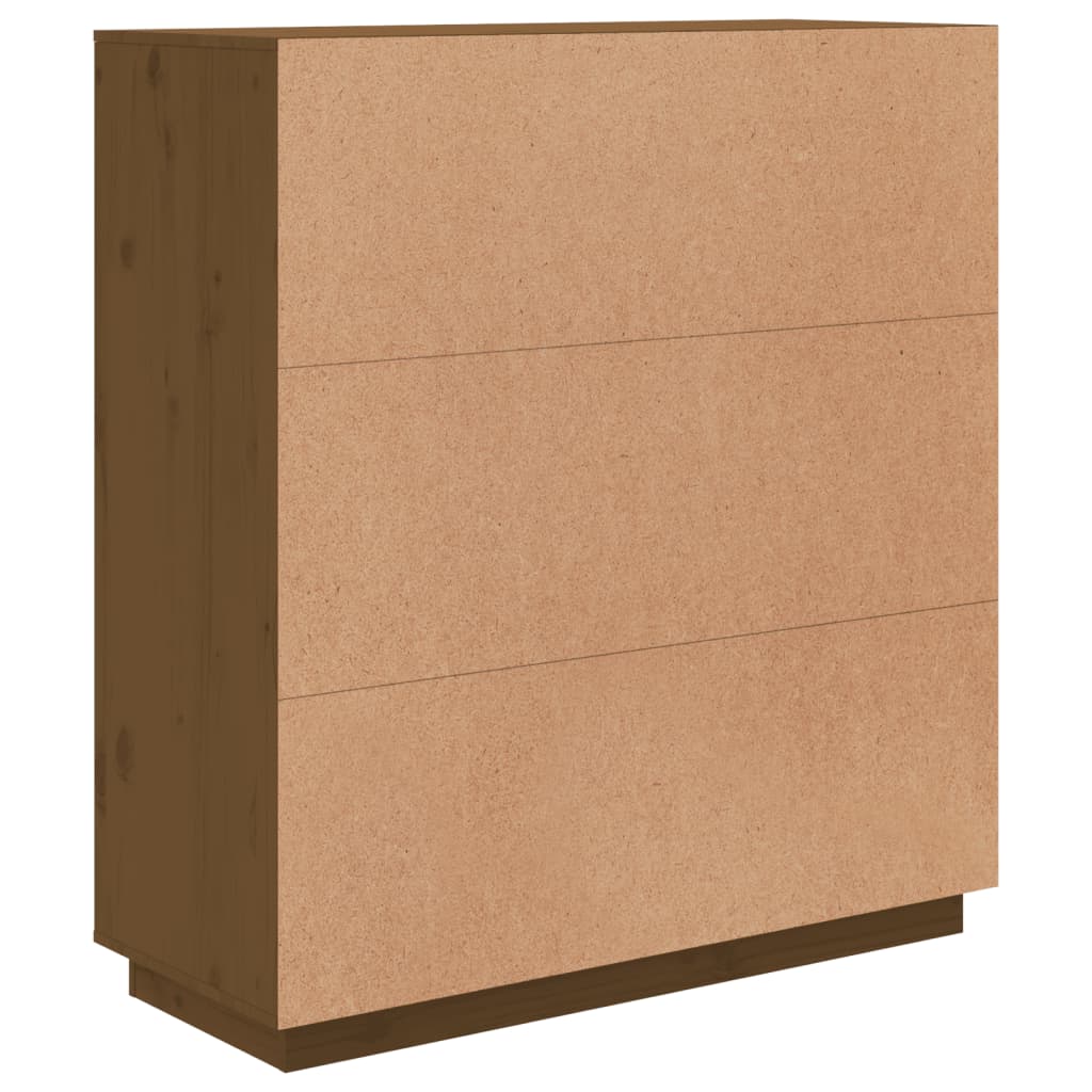 vidaXL Highboard marron miel 100x40x108,5 cm pin massif