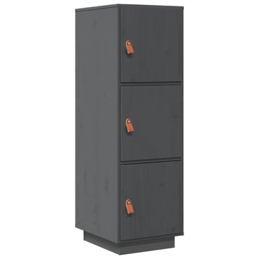 vidaXL Bahut haut gris 34x40x108,5 cm bois de pin massif