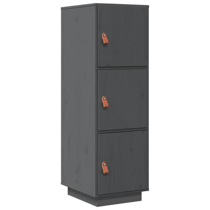 vidaXL Bahut haut gris 34x40x108,5 cm bois de pin massif