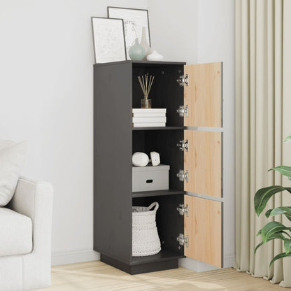 vidaXL Bahut haut gris 34x40x108,5 cm bois de pin massif