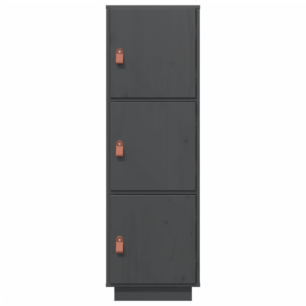 vidaXL Bahut haut gris 34x40x108,5 cm bois de pin massif