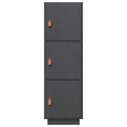 vidaXL Bahut haut gris 34x40x108,5 cm bois de pin massif