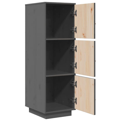 vidaXL Bahut haut gris 34x40x108,5 cm bois de pin massif