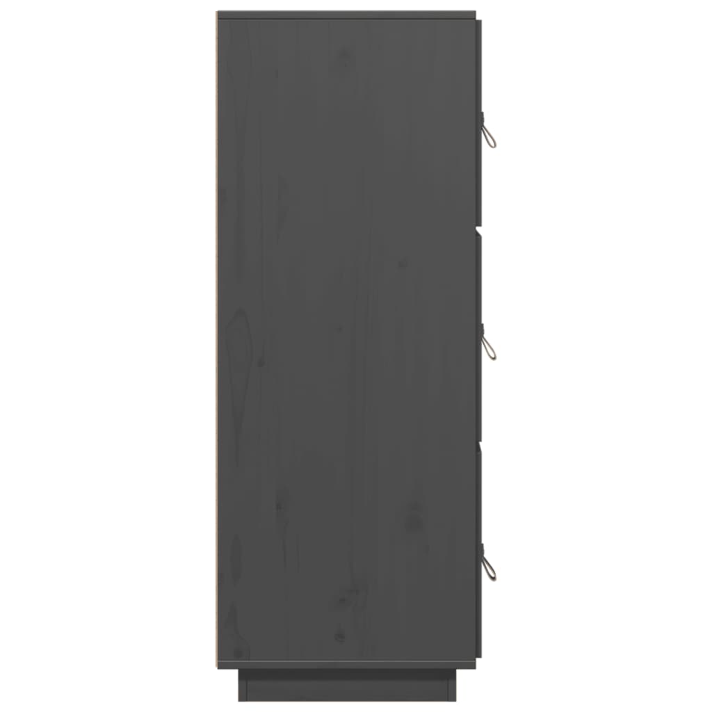vidaXL Bahut haut gris 34x40x108,5 cm bois de pin massif