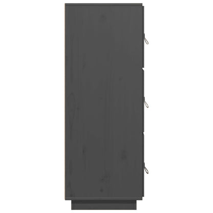 vidaXL Bahut haut gris 34x40x108,5 cm bois de pin massif