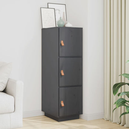 vidaXL Bahut haut gris 34x40x108,5 cm bois de pin massif