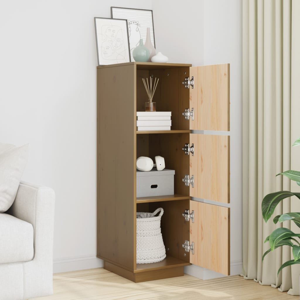 vidaXL buffet haut marron miel 34x40x108,5 cm en pin massif