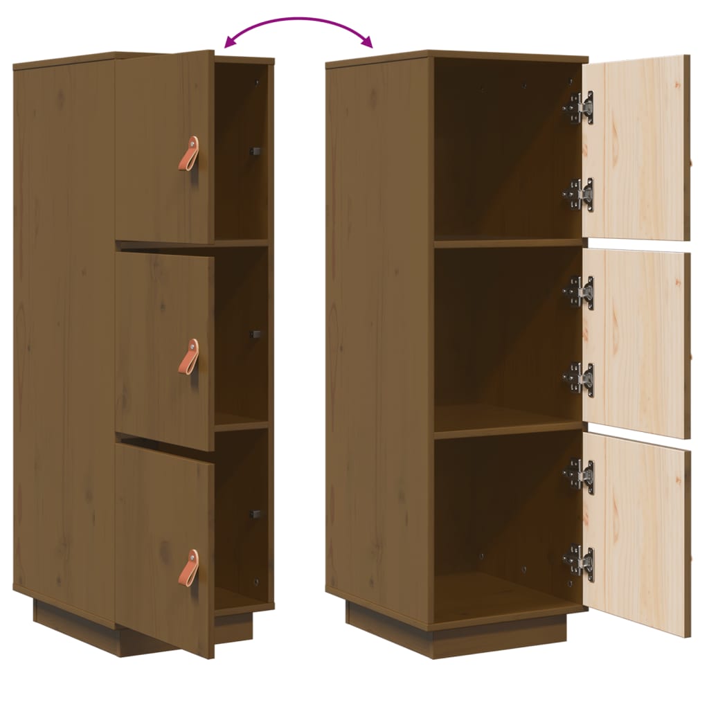 vidaXL buffet haut marron miel 34x40x108,5 cm en pin massif