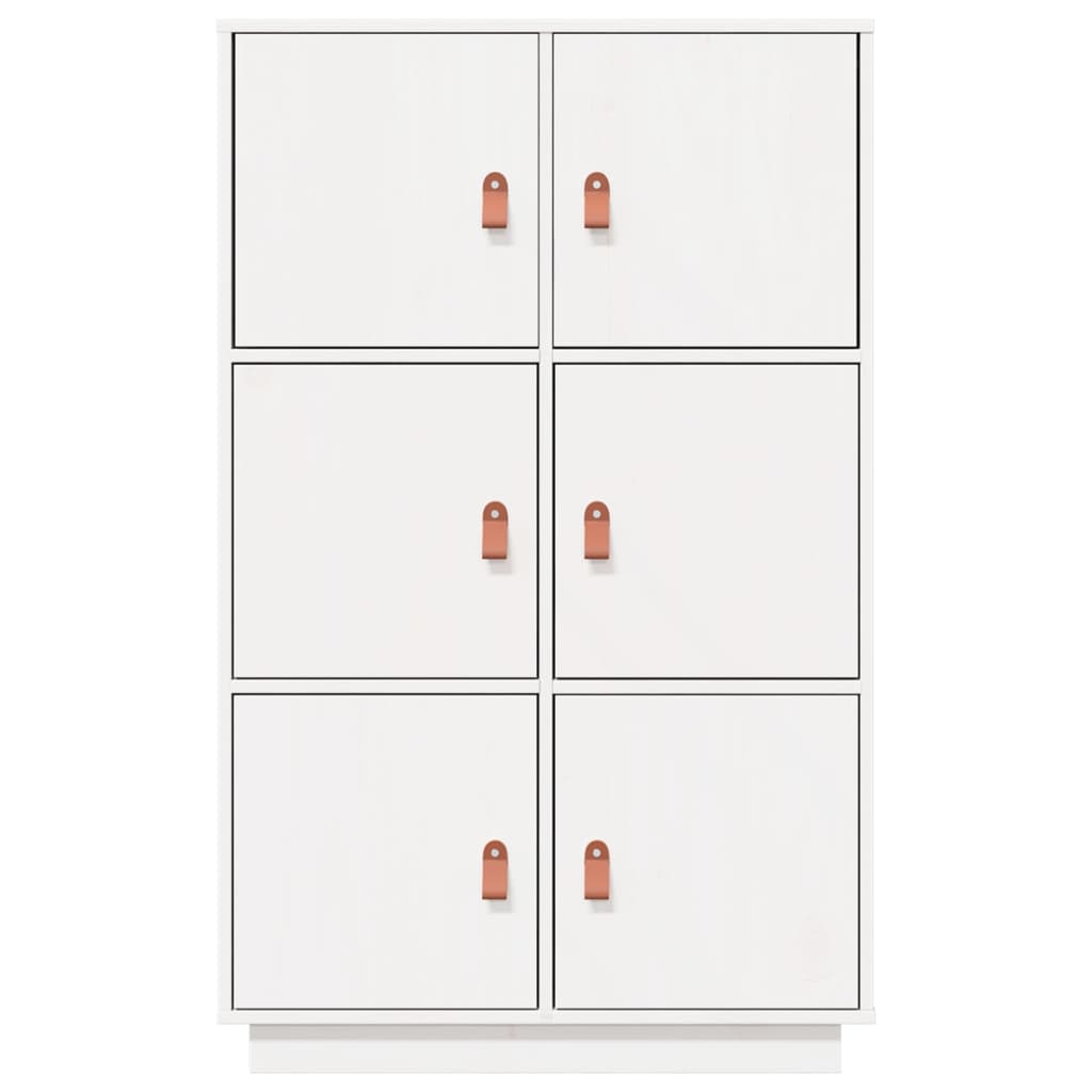 vidaXL Bahut haut blanc 67x40x108,5 cm bois de pin massif