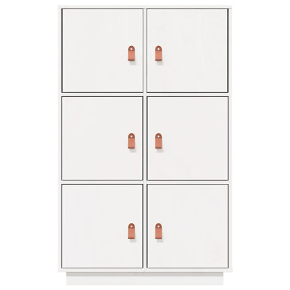 vidaXL Bahut haut blanc 67x40x108,5 cm bois de pin massif
