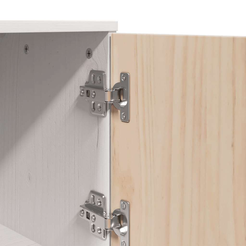 vidaXL Bahut haut blanc 67x40x108,5 cm bois de pin massif
