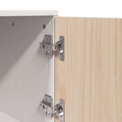 vidaXL Bahut haut blanc 67x40x108,5 cm bois de pin massif
