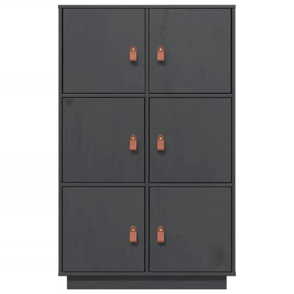 vidaXL Bahut haut gris 67x40x108,5 cm Bois de pin massif