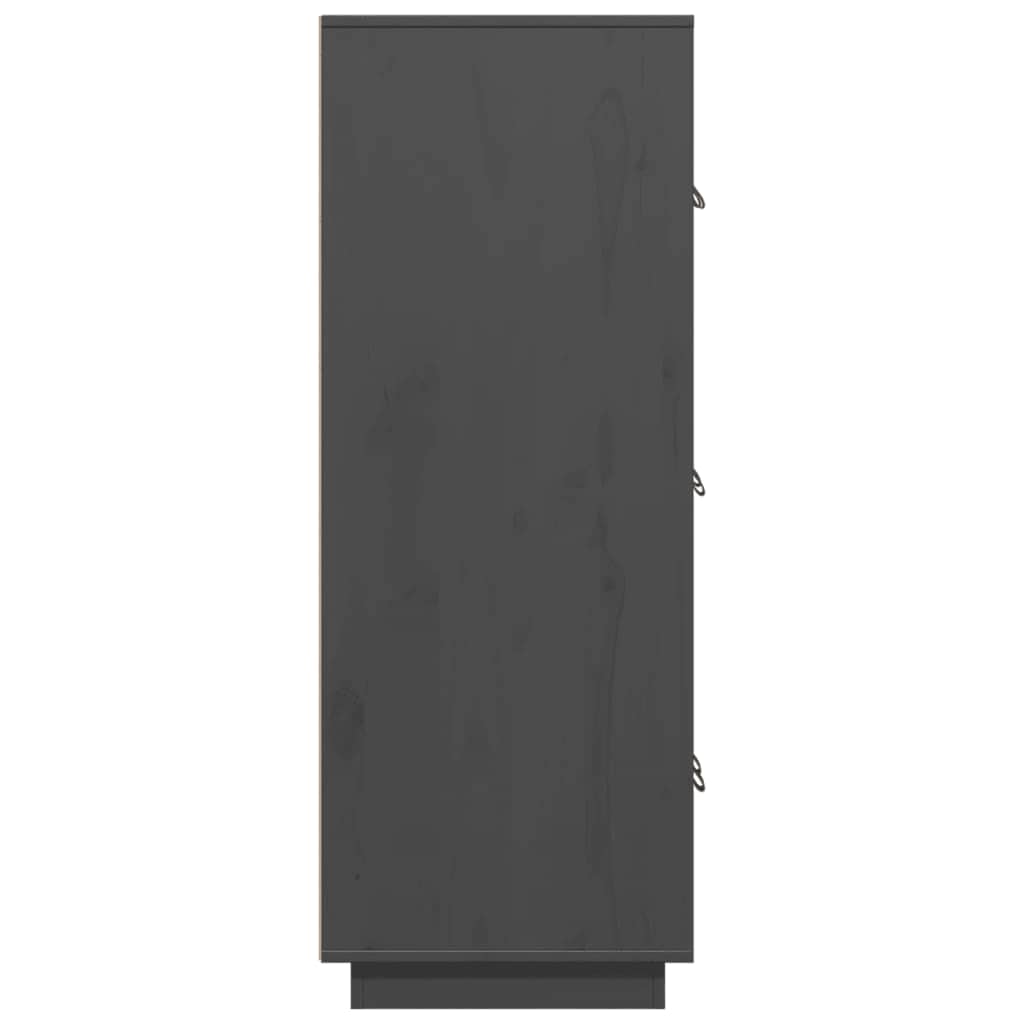 vidaXL Bahut haut gris 67x40x108,5 cm Bois de pin massif
