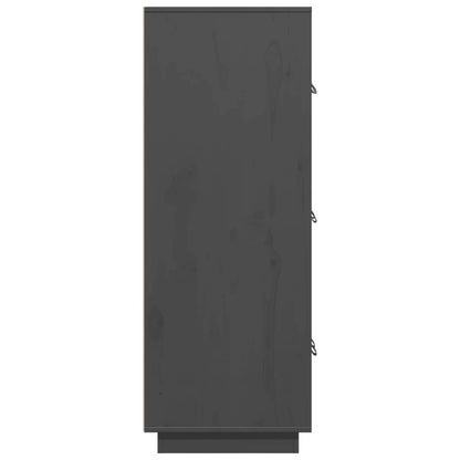 vidaXL Bahut haut gris 67x40x108,5 cm Bois de pin massif