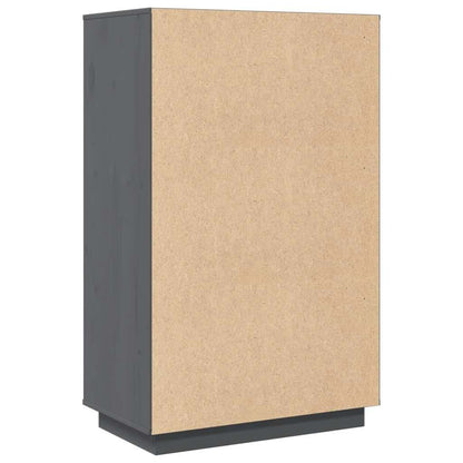 vidaXL Bahut haut gris 67x40x108,5 cm Bois de pin massif