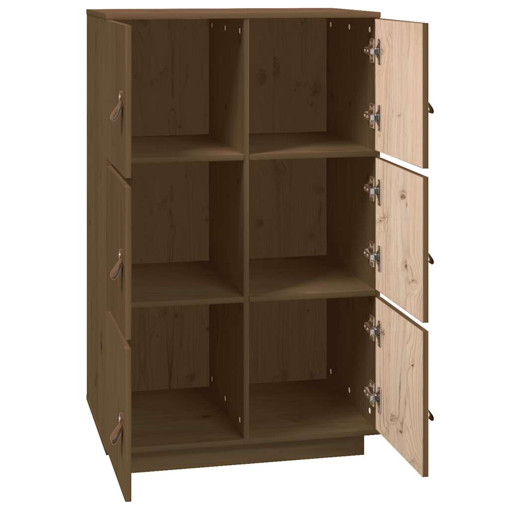 vidaXL Bahut miel marron 67x40x108,5 cm pin massif