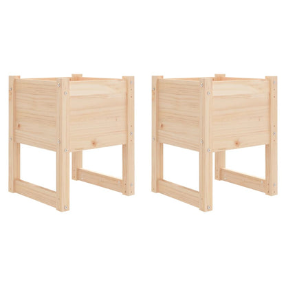 vidaXL Jardinières 2 pcs 40x40x52,5 cm Bois de pin massif
