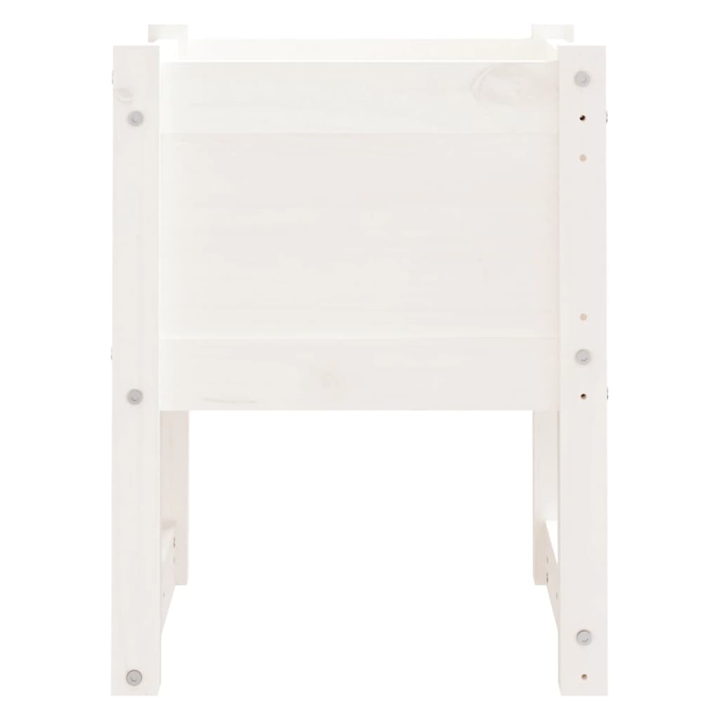 vidaXL Jardinière Blanc 40x40x52,5 cm Bois de pin massif