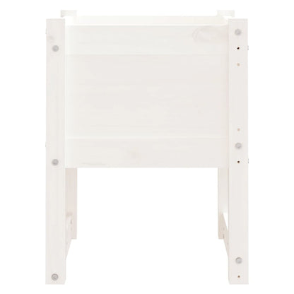 vidaXL Jardinière Blanc 40x40x52,5 cm Bois de pin massif