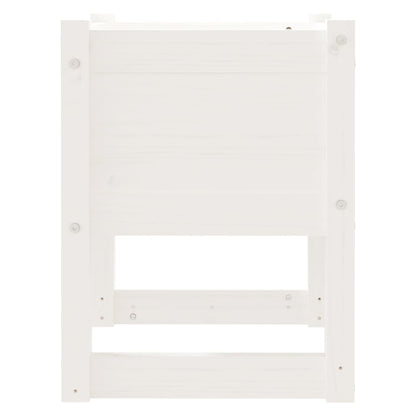 vidaXL Jardinière Blanc 40x40x52,5 cm Bois de pin massif