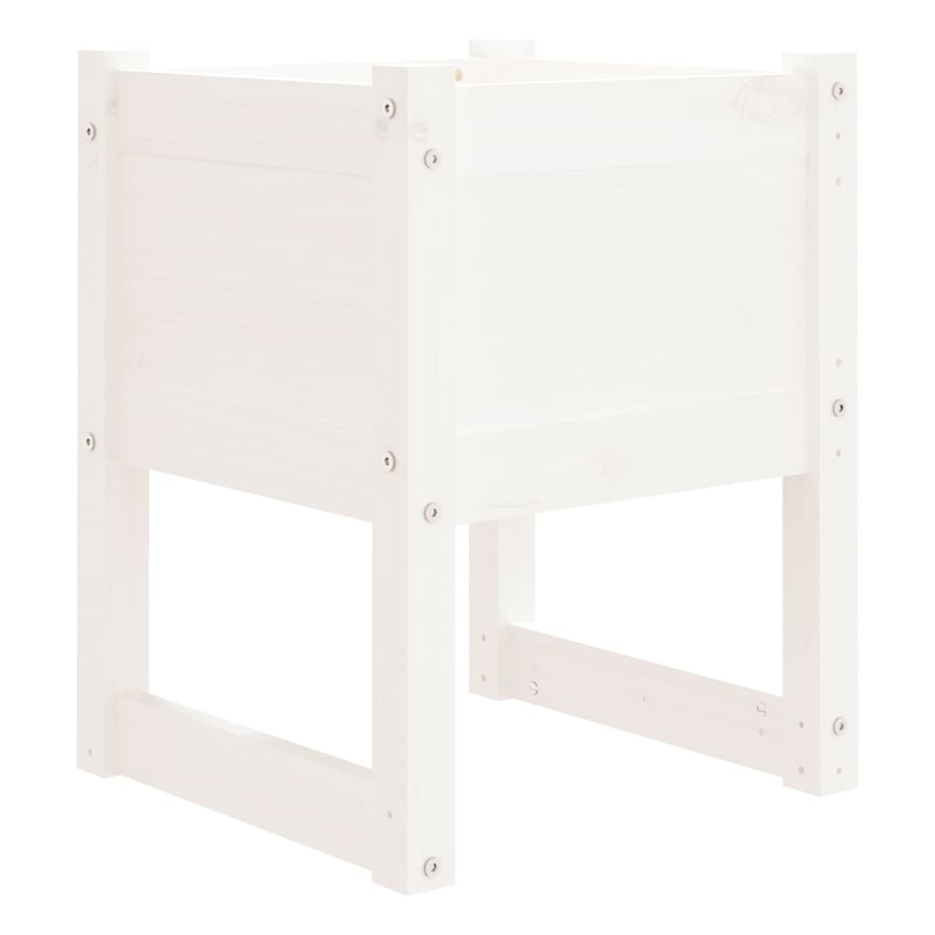 vidaXL Jardinières 2 pcs Blanc 40x40x52,5 cm Pin massif