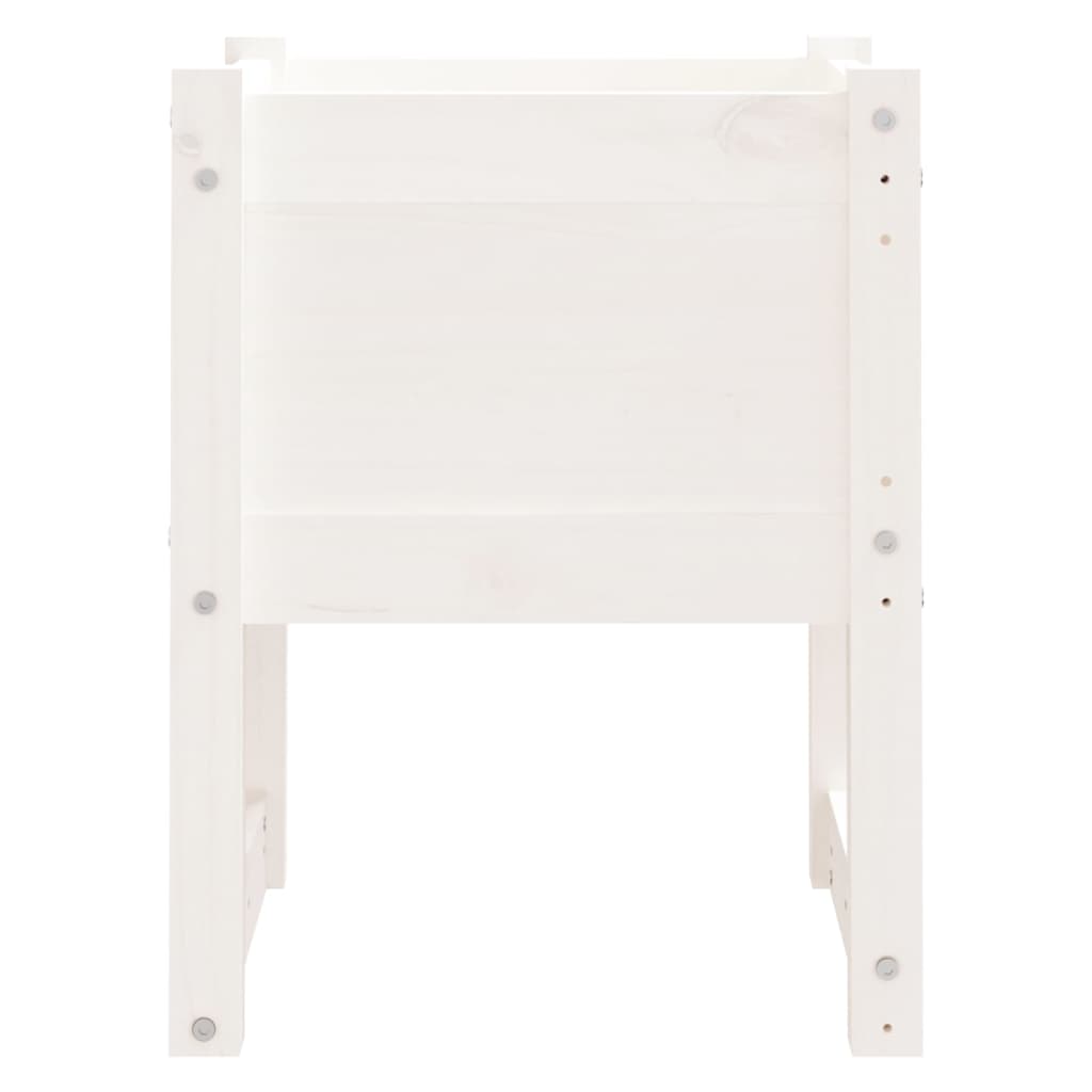 vidaXL Jardinières 2 pcs Blanc 40x40x52,5 cm Pin massif