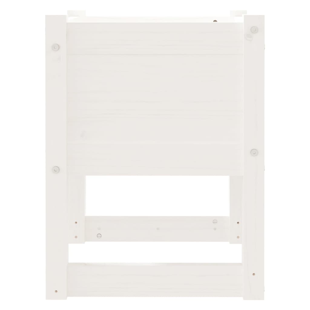 vidaXL Jardinières 2 pcs Blanc 40x40x52,5 cm Pin massif