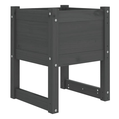 vidaXL Jardinière Gris 40x40x52,5 cm Bois de pin Massif