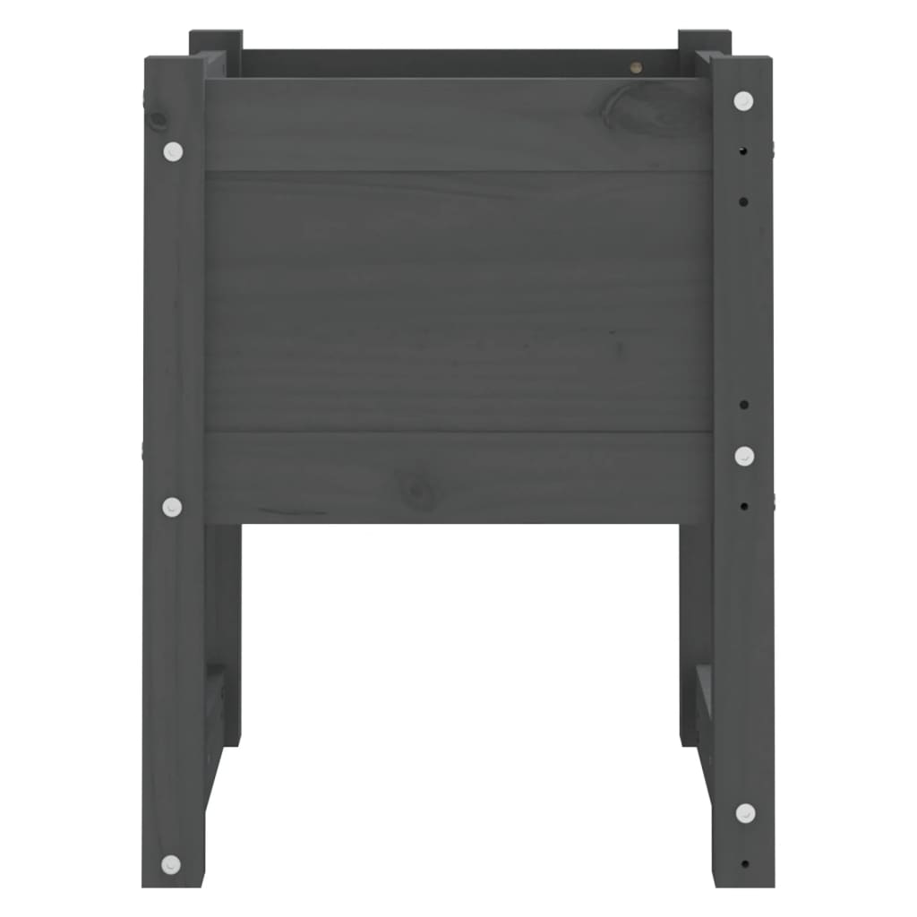 vidaXL Jardinière Gris 40x40x52,5 cm Bois de pin Massif
